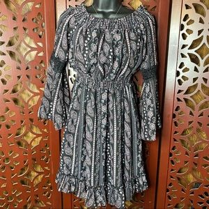 Adam Levine women’s boho off shoulder dress